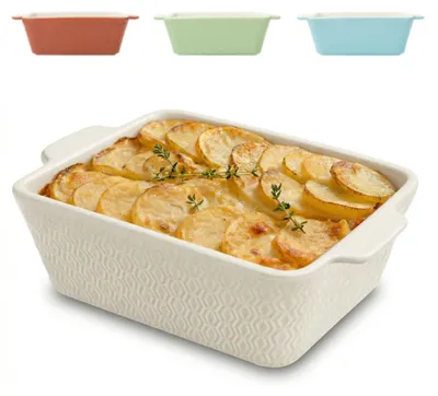 Image de Petit plat à gratin en céramique pour 2 personnes – Mini-plat à gratin pour tiramisu et gratins – Plat à lasagnes à bords hauts – Petit plat à gratin pour friteuse à air chaud – Plat à lasagnes en céramique – Blanc