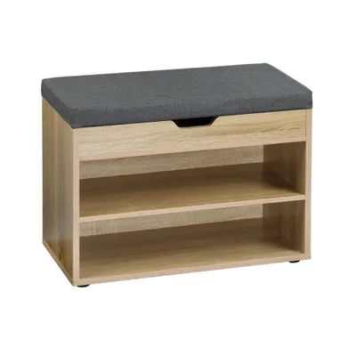 Produktbild von KESPER Schuhschrank mit Sitzkissen, , Eiche Sonoma, 60x30x45 cm, Staufach & Platz für 4–6 Paar Schuhe, 1592413