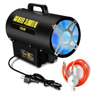 Produktbild von TolleTour Gasheizgebläse Heizgerät 10kW Gasheizer Heizkanone Gasofen Bauheizer für 150㎡ Werkstätten, Straßenbrücken, Eisenbahnflughäfen Maschinenwartung