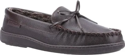 Image de Hush Puppies - Pantoufles pour homme "Ace", cuir FS8606 (40 EU) (Marron)