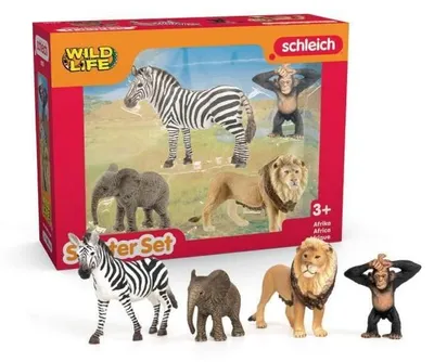 Image de Figurine Animaux d'Afrique Schleich Wild Life, 4 Figurines, Schleich 42721, Dès 3 ans