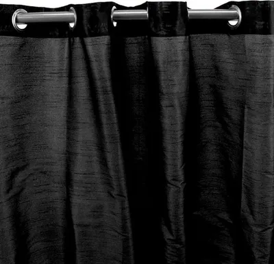 Immagine prodotto di Tenda effetto seta con occhielli carbone 140x250