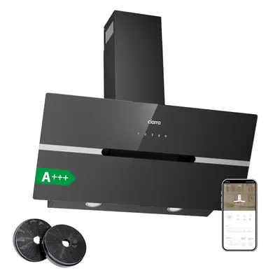 Obrázek produktu pro CIARRA, odsávací digestoř, výška 90 cm, energetická třída A+++, výkon 683 m³/h, ovládání dotykem, včetně aplikace BOOST WIFI. Model: VM9736FB