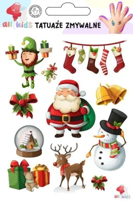 Produktbild von Abwaschbare Tattoos für Kinder Weihnachten 2
