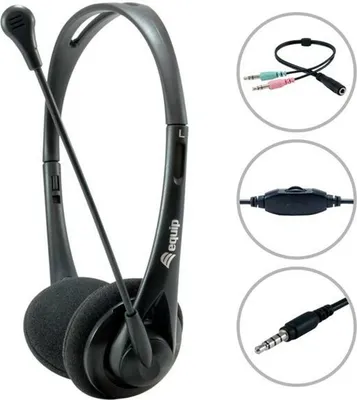 Imagen del producto de Equip 245302 Equip Headset Klinke 245302 2m Kabel,Mikro,Fernbe. Stereo sw