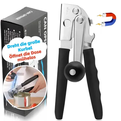 Productafbeelding van Blikopener van roestvrij staal met ergonomische handgreep