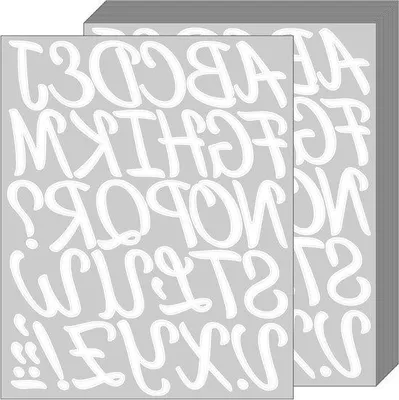 Imagen del producto de Alphabet Sticker Set - Wasserfestes Vinyl - 864 Teile - Weiss