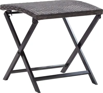 Image de vidaXL Tabouret pliant Poly Rattan Brown