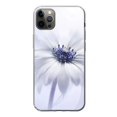 Produktbild von MuchoWow® Handyhülle Schutzhülle Hülle für iPhone 12 Pro Max Blume - Abstrakt - Weiß Silikon Softcase Handy Hülle - Hartschale