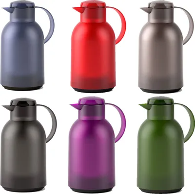 Image de EMSA SAMBA Verseuse isolante 1,5 L Quick Press, translucide/rouge, Couleur:Vert foncé