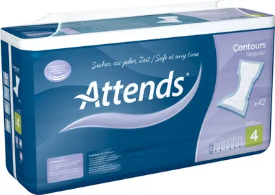Zdjęcie produktu dla Attends Contours Regular 4 podpaski, 42 podpaski