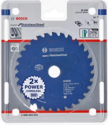 Immagine prodotto di Lama circolare per seghe a batteria Expert per acciaio inox, 140 x 1,5/1,2 x 20, T30