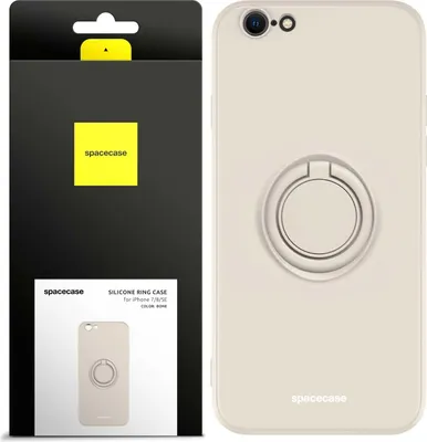 Obrázok produktu pre SPACECASE Silikónové puzdro s krúžkom pre iPhone 7/8/SE béžová