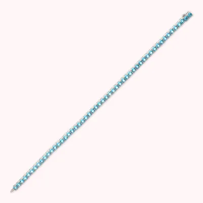 Produktbild von Bronzallure Tennisarmband für Damen – Tennisarmband mit Cubic Zirkonia blau – Sc