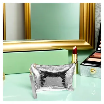 Produktbild von Pailletten Handtasche Elegante Abendtasche für Damen mit Handschlaufe Glitzernde Clutch für Hochzeiten Bankett und Formelle Dinnerparty