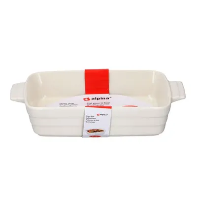 Image de Alpina plat à four 1,7 litre céramique blanc