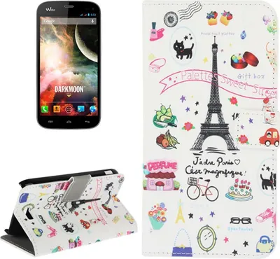 Produktbild von Schutzhülle Handytasche (Flip Quer) für Handy Wiko Darkmoon Eiffelturm