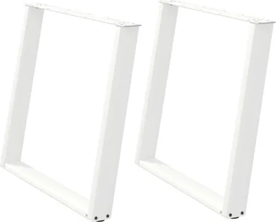 Obrázok produktu pre vidaXL Nohy jedálenského stola v tvare U 2 ks. Biela 100x(72-73) cm Oceľ