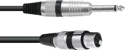 Productafbeelding van OMNITRONIC Adapterkabel XLR (vrouwelijk) / tulpstekker (mono), 0,9 meter, zwart