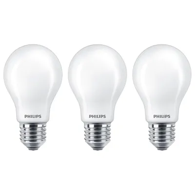 Obrázok produktu pre Philips LED klasická žiarovka 60W E27 teplá biela 806lm biela 3ks