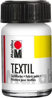 Produktbild von Marabu Textilfarbe "Textil" weiß 15 ml im Glas