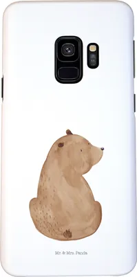 Produktbild von Mr. & Mrs. Panda Samsung Galaxy S9 Handyhülle Bär Schulterblick - Weiß - Geschenk, Weisheit, Handy Case, Selbstachtung, Cover, Bärenliebe, Hülle, Schutzhülle, Bären