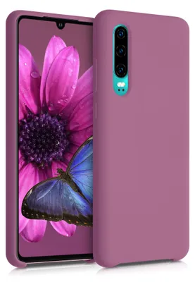 Produktbild von kwmobile Handyhülle für Huawei P30 Hülle - Case Silikon - Kabelloses Laden - Schutzhülle Cover in Dark Rose