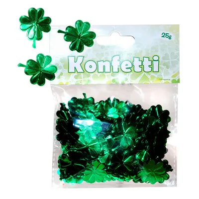 Produktbild von Konfetti Kleeblatt grün Streudeko Tischdeko Glücksbringer St Patricks Day Silvester Geburtstag Dekoration 25 gr Kleeblattkonfetti