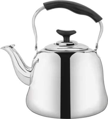Produktbild von 2 Liter Edelstahl-Teekessel mit Sieb, Teekessel für den Herd, Pfeifteekanne mit kühlem Griff
