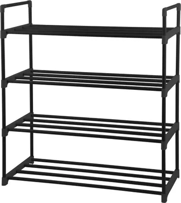 Produktbild von Schou 731154, offen, Schwarz, Metall, Kunststoff, 4 Regale, 290 mm, 740 mm