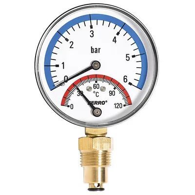 Image de Novaservis Plumbing program - Thermomètre 1/2" radial 0-6 bar TM80R