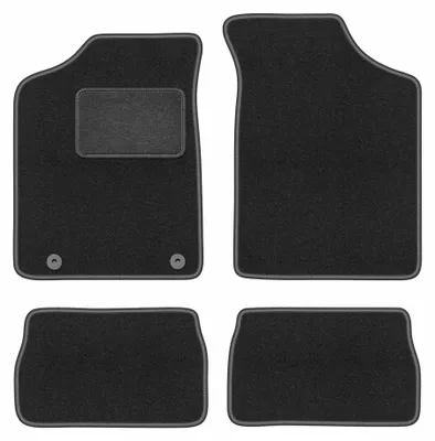 Produktbild von Velours-Fußmatten für Peugeot 106 1991-2003 (Schrägheck) – 4-tlg, Graphit, passgenau – Wielganizator LUX