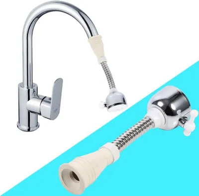 Imagen del producto de Grifo de cocina flexible, extensión de 18 cm, acero inoxidable 304, rotación de 360°, ideal para cocina y baño