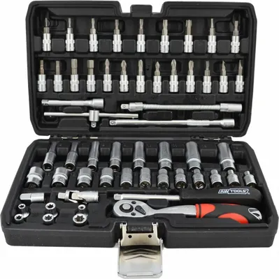 Produktbild von AWTOOLS Schraubenschlüsselsatz 1/4" 56-teilig