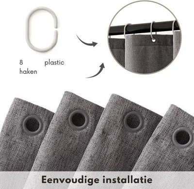 Immagine prodotto di Tenda da doccia idrorepellente per il bagno con motivo floreale, 120x200 cm
