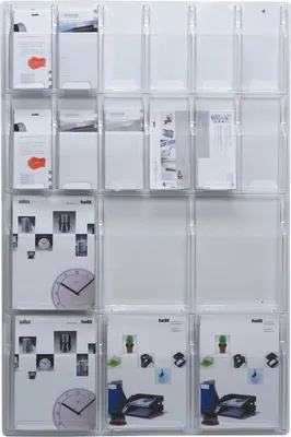 Image de helit Wanddisplay Clearly, 12 F "cher DIN lang + 6 F "cher