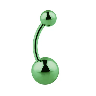 Produktbild von Taffstyle Bauchnabelpiercing Bauchnabelpiercing Banane Stecker verschiedene Größe & Farben, Grün / 1,6mm x 10mm / 8mm x 5mm