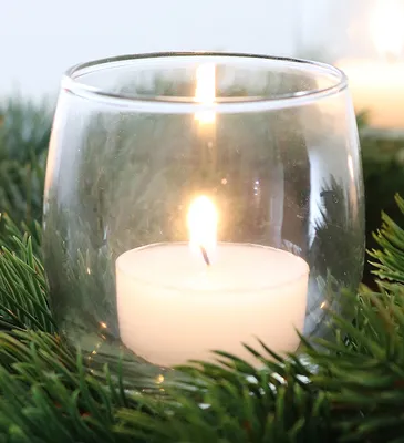 Produktbild von 4x Teelichthalter zum Stecken weiß/klar Teelichtgläser Kerzenhalter Kerzenpicks für Adventskranz Glas Weihnachten  6cm