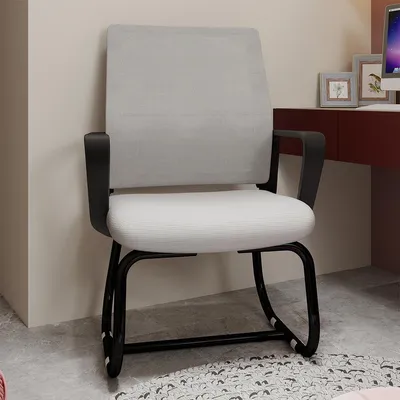 Produktbild von Arbeitsstuhl mit Metallgestell Weich und Bequem Bürostuhl Loungesessel Relaxsessel