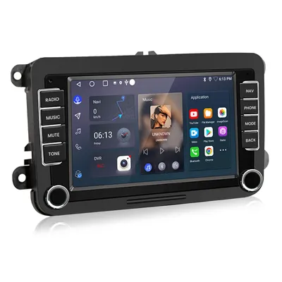 Produktbild von Hexinex Android 15 Autoradio für VW Golf 5, 6, Tiguan, Touran, Skoda Passat, Polo, Jetta, 7-Zoll-Display, Carplay, Android Auto, GPS-Navigation, WLAN, Bluetooth, RDS, FM, Lenkradfernbedienung