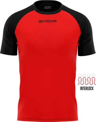 Immagine prodotto di Givova capo sport t-shirt red-zwart xl-temperatura e flessibile