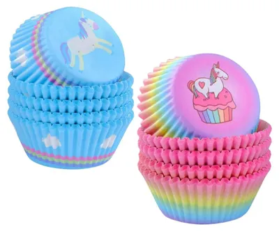 Muffin-Förmchen Regenbogen 200 Stück Backbecher