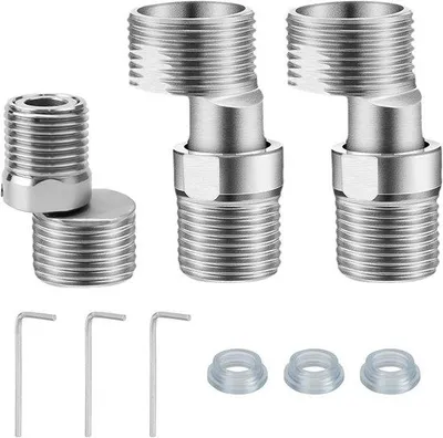 Produktbild von Duschmatenadapter aus Edelstahl mit Biegung und Gelenk