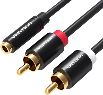 Produktbild von Audiokabel 3.5Mm Buchse zu 2X Rca Stecker Vention Vab-R01-B200 2M Schwarz