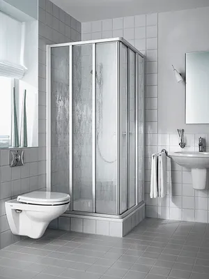 Produktbild von Kermi Eck-Halbteil Nova 2000 3-teilig 800x1850mm silber Fontana hell