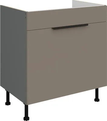 Produktbild von LUNARA Spülenunterschrank – Breite 80 cm, Dunkelbeige/Anthrazit