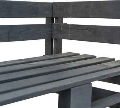 Produktbild von "Winter Sale" Gartenbänke - Grau Outdoor-Eckbank Paletten Holz Grau DE2041653