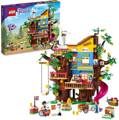 Produktbild von LEGO 41703 Friends Freundschaftsbaumhaus mit 5 Mini-Puppen und Tier-Figur, Natur-Lernspielzeug für Mädchen und Jungen ab 8 Jahren, Spielzeug-Haus