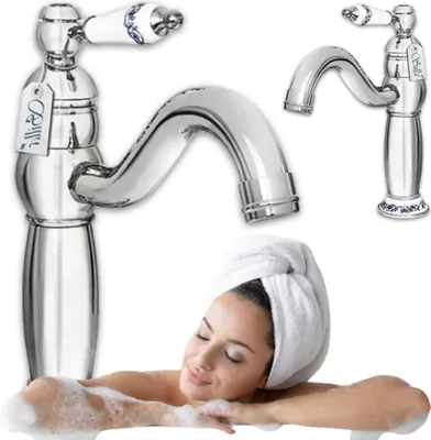 Produktbild von Silla | Wasserhahn Bad - Waschtischarmatur - Chrom - 24,5 cm Höhe - Badarmatur