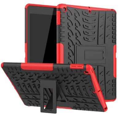 Produktbild von iPad 10.2 Hülle - Panzer Back Cover mit Ständer - Rot